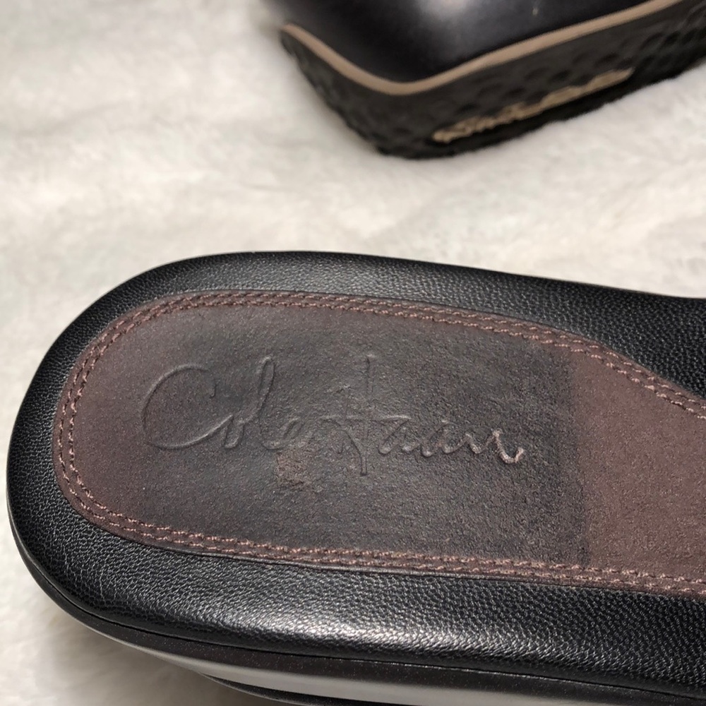Cole Haan with Nike Air wedge slide sandal 9 1/2 black and bronze - Picture 4 of 6